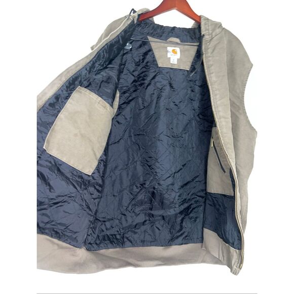 Carhartt Men’s 2xl Tall brown vintage canvas chore work barn vest - Picture 6 of 8